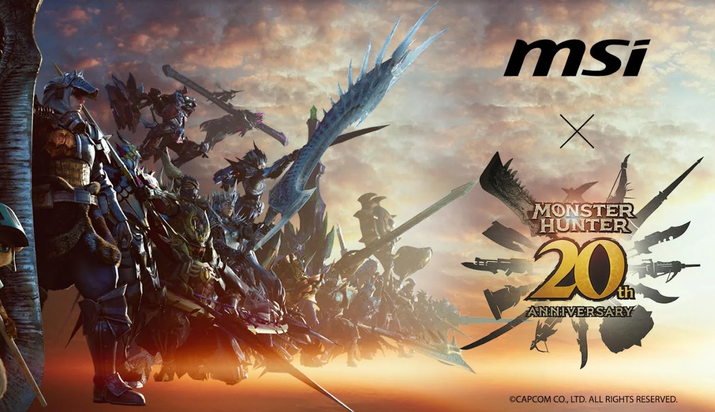 MSI Gandeng Capcom, Rayakan Seri Monster Hunter ke-20 dengan Hadirkan Produk Edisi Terbatas