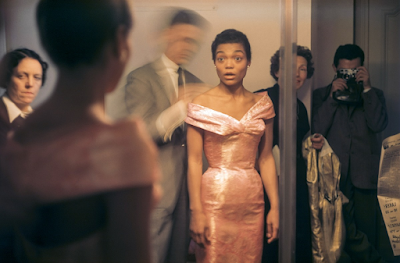 color photo of Eartha Kitt and Givenchy, Paris, 1961