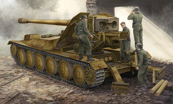 German Krupp 1 12.8cm PaK 44 Waffentrager