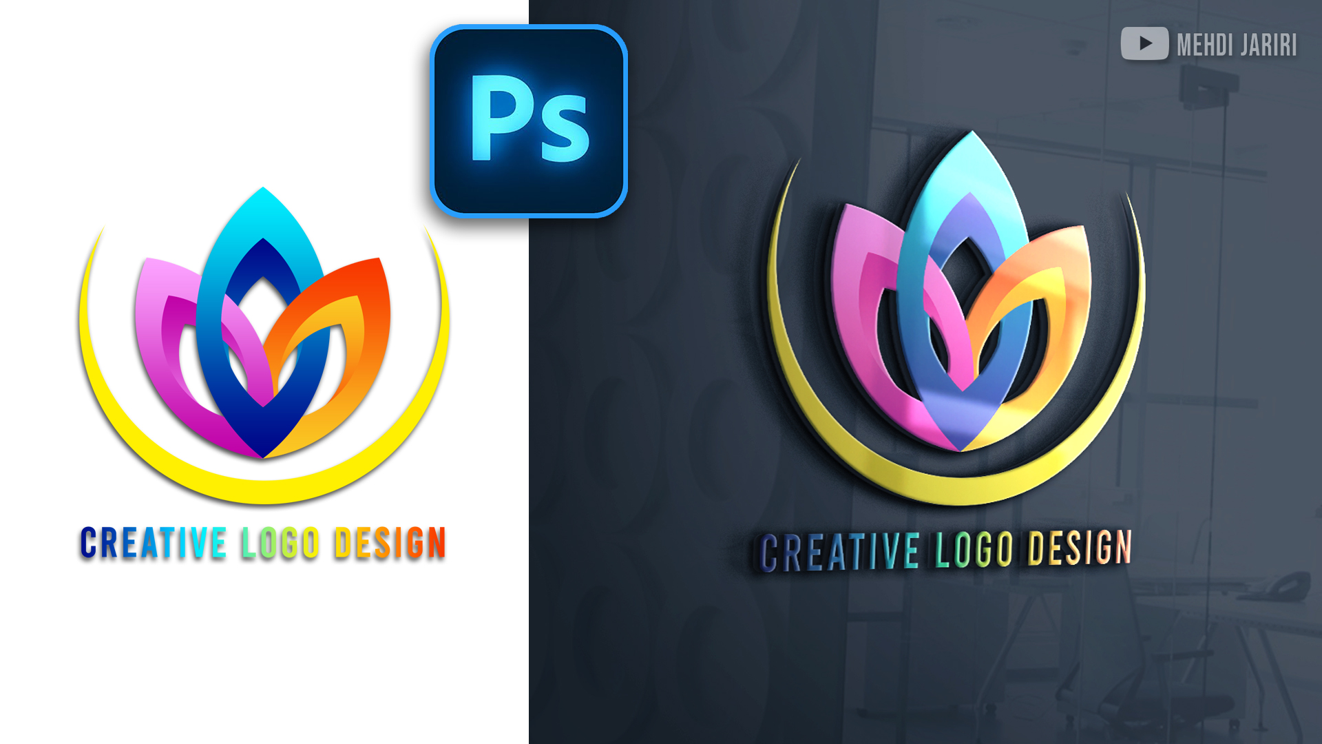 تصميم لوجو احترافي بالفوتوشوب | Creative Logo Design in Photoshop