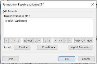 MS Project tip: Baseline variance KPI