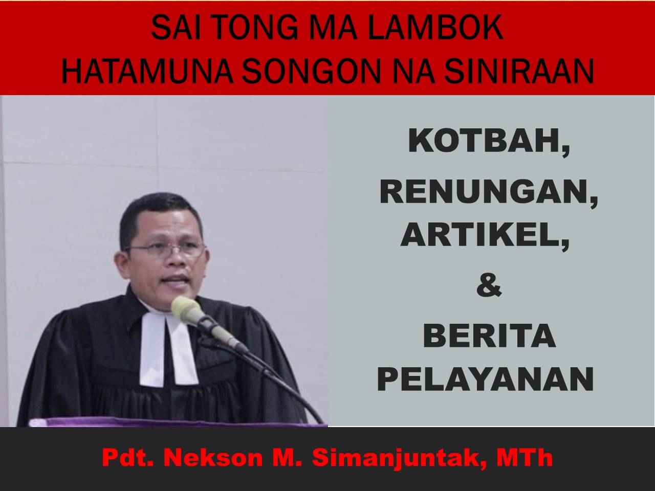 Pdt. Nekson M Simanjuntak, MTh