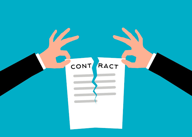 Business contract termination graphic design