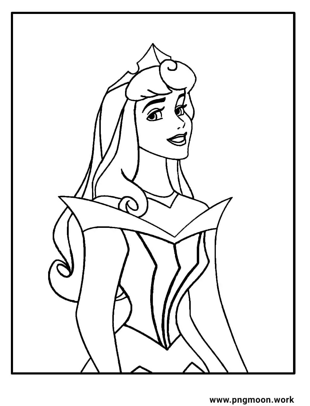 Aurora Coloring Pages   Pngmoon  PNG images, Coloring Pages