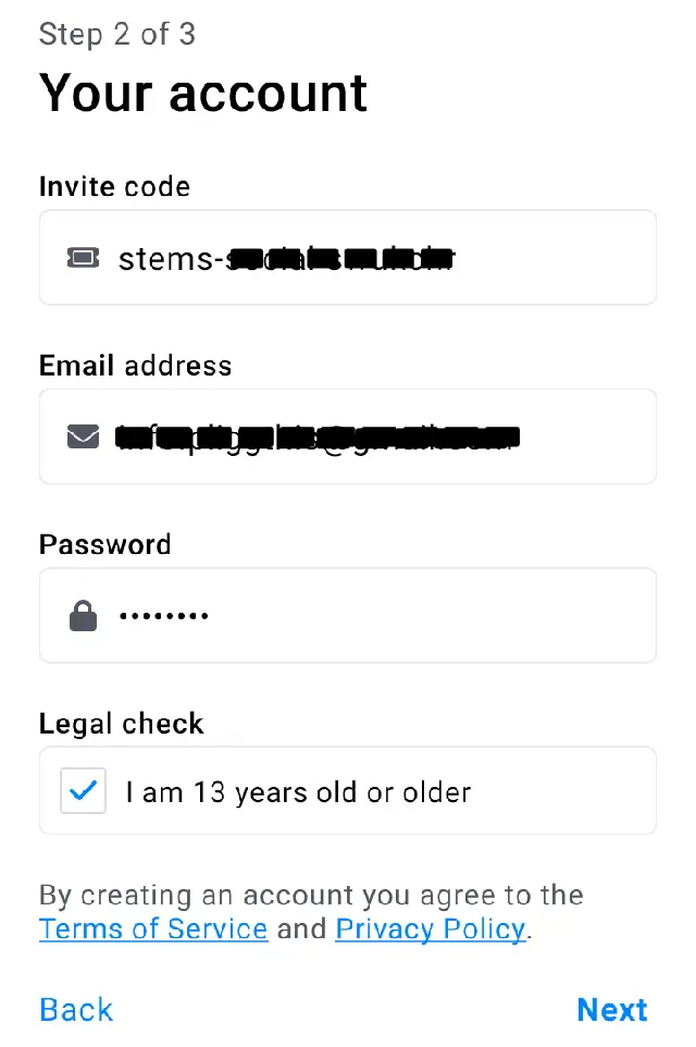 Get and add your Bluesky Invite Code.