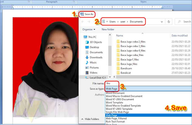 Cara Save As Foto atau Gambar dari Ms. Word 2007 Ke JPG - nissamaheswary.com
