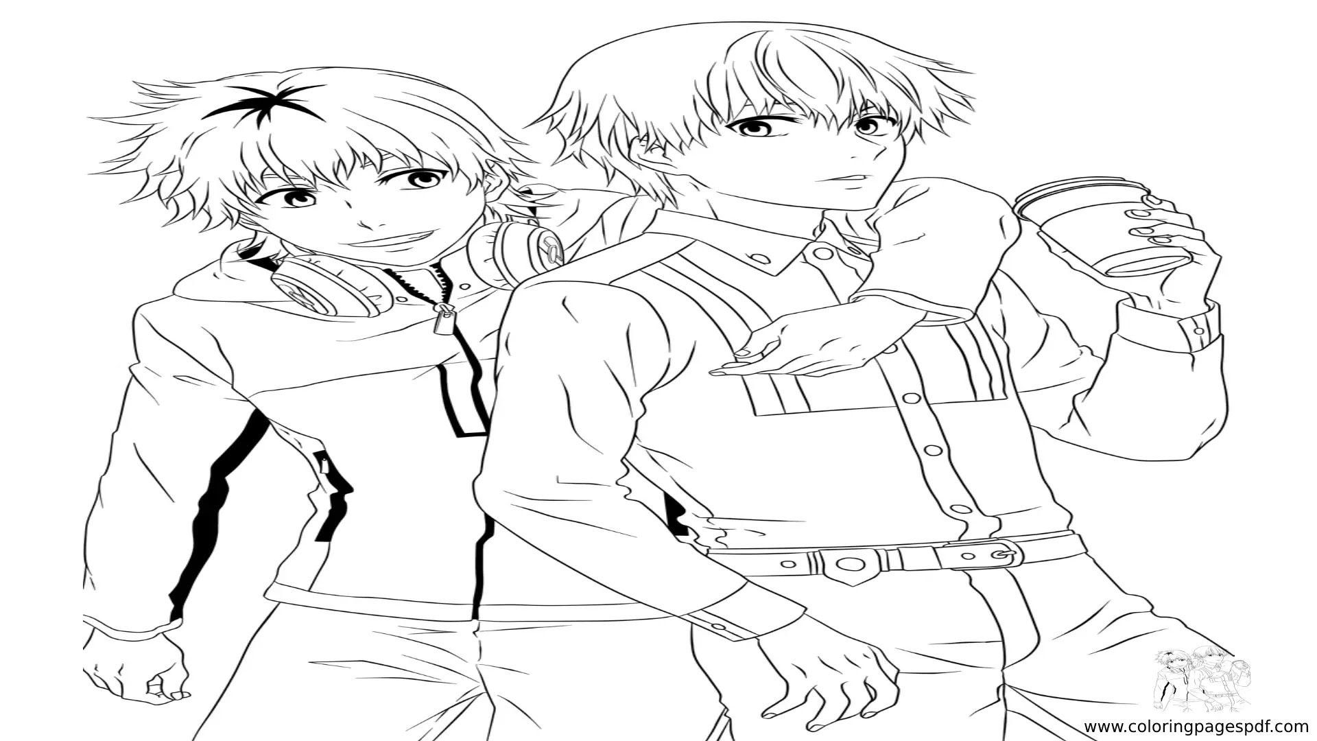 Tokyo Ghoul Anime Coloring Pages