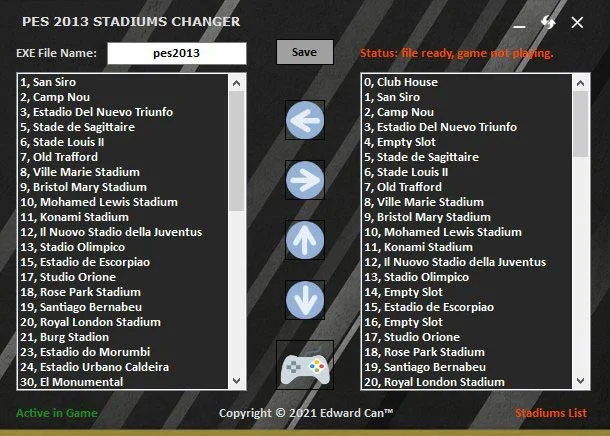 Stadiums Changer v5.0 For PES 2013