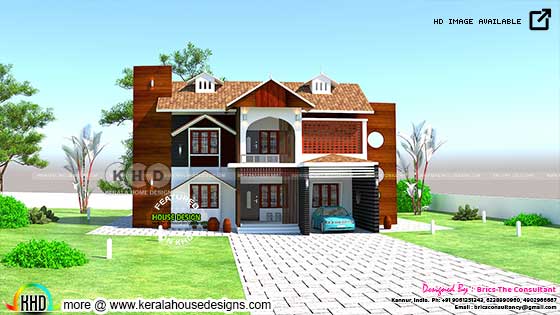 House rendering Colonial touch