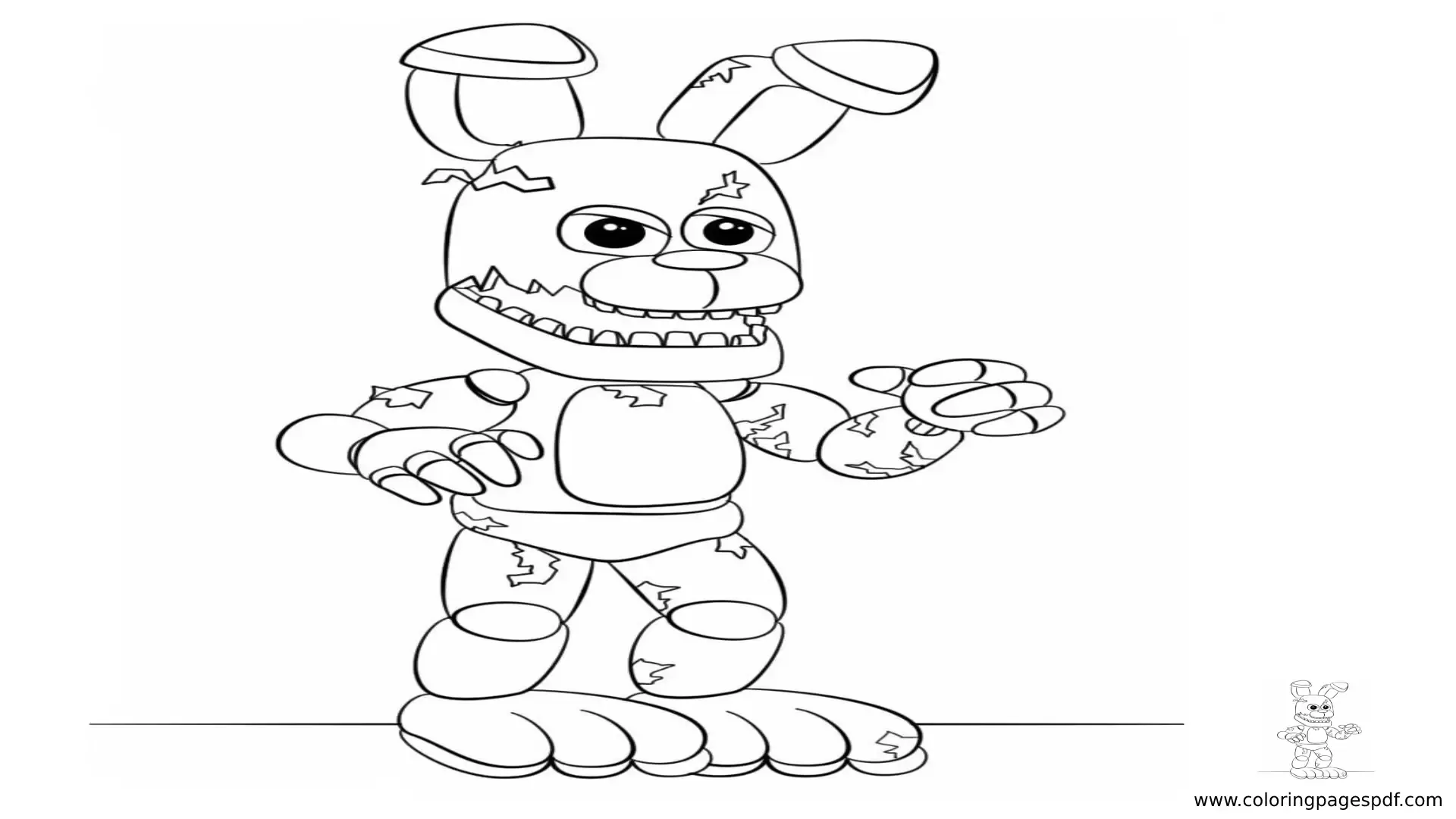 Coloring Pages Of Scarry Bonnie