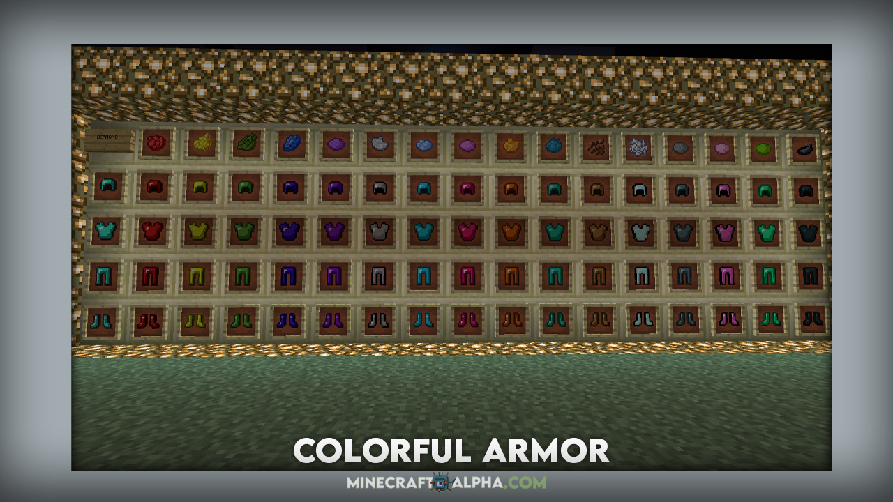 Minecraft New Colorful Armor Mod 1.18.1 (Rainbow Armor)
