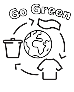 Go Green coloring pages for kids