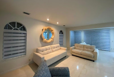 white blinds looking perfect with white sofaset