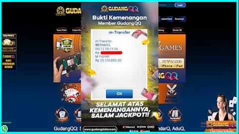 Selamat Kepada Member Setia GudangQQ WD sebesar Rp. 25.100.000.-