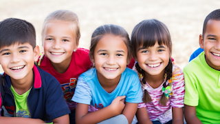 Smiling group of kids