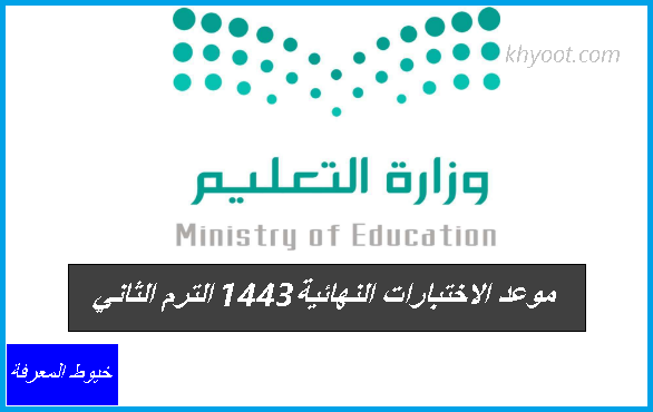 اختبارات النهائيه الفصل الثاني 1443