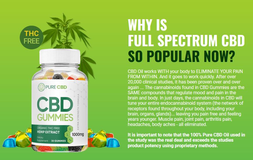 Pure CBD Gummies 1000mg - Shocking Report Reveal Must Read!