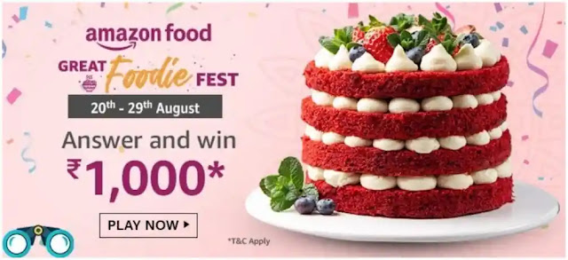 amazon food GREAT foodie FEST Questions Answers