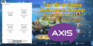 Cara Top Up Diamond Mobile Legends Di Axisnet