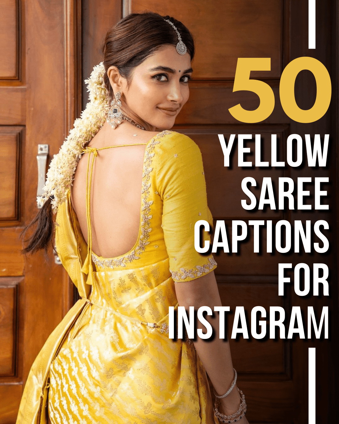 50 Yellow Saree Captions for Instagram with Emojis