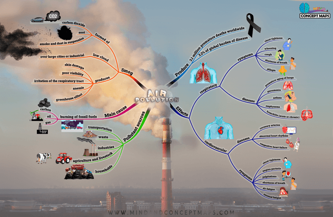 Air pollution mind map