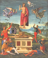The Resurrection of Jesus Christ also known as The Kinnaird Resurrection by Italian High Renaissance painter Raphael c.1502.