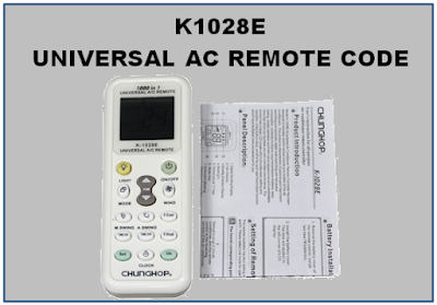 K1028E UNIVERSAL AC REMOTE CODE