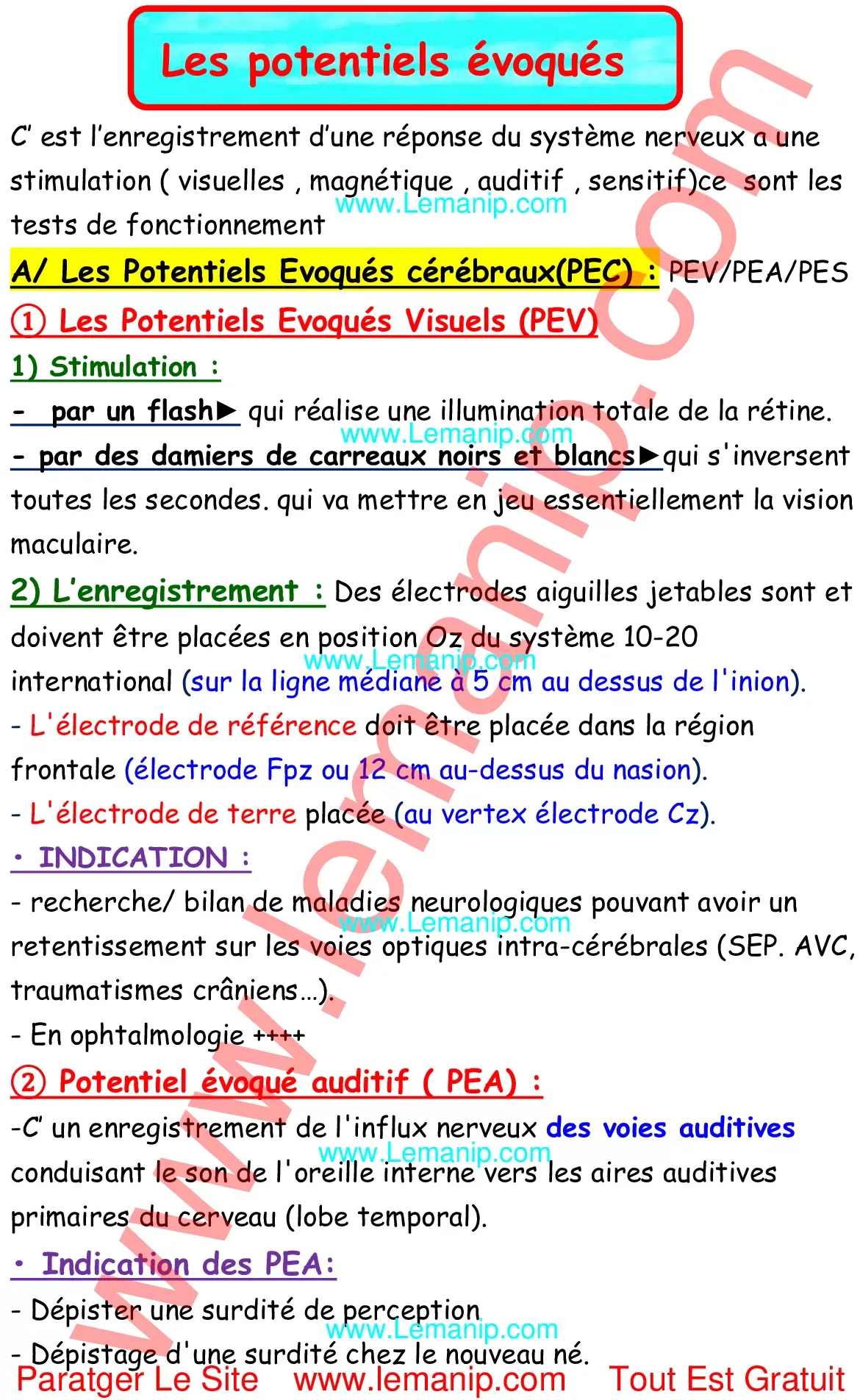 Résumé Cour 4 Du Module Explorations Electriques Neuromusculaires