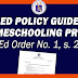 Revised Policy Guidelines on Homeschooling Program (DepEd Order No. 1, s. 2022)