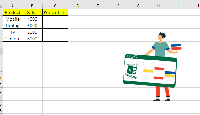 كيفية حساب النسبة المئوية في برنامج مايكروسوفت Excel