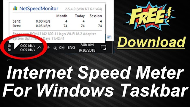 NetSpeedMonitor for Windows Taskbar Download for Free