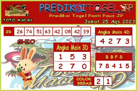 Prediksi Toto Macau JP Jumat 25 Juli 2023