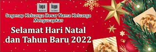 Banner Hari Natal dan Tahun Baru 2022 CDR