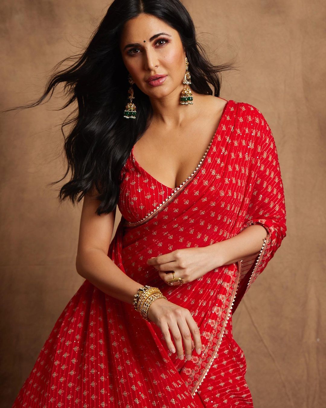 Katrina Kaif in Red Sharara Saree