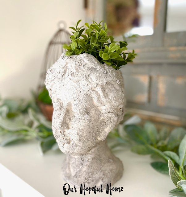 versatile indoor use Grecian urn planter head