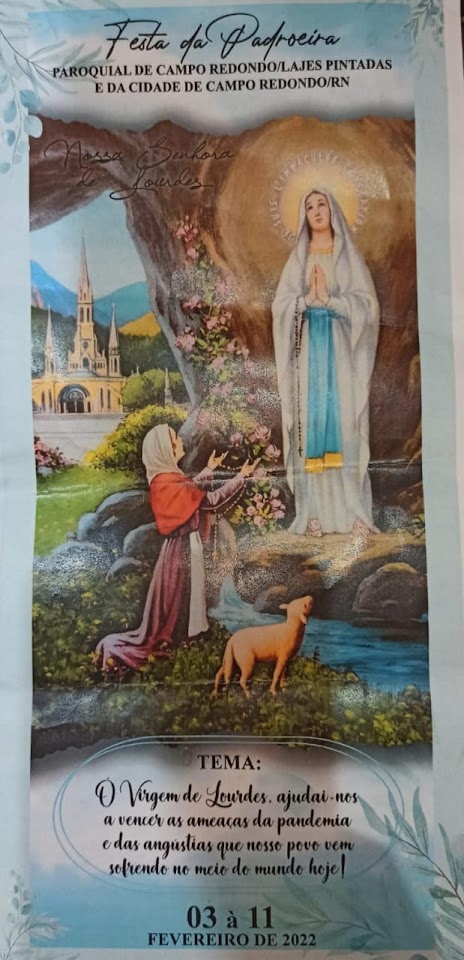 TEMA DA PADROEIRA DE NOSSA SENHORA DE LOURDES 2022