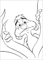 Lion king Timon coloring page