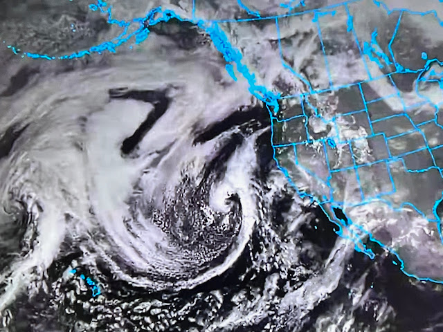 Vedic Keys of 7 and the Arrow, 23 February 2024, Pacific Northwest Satellite Weather Map