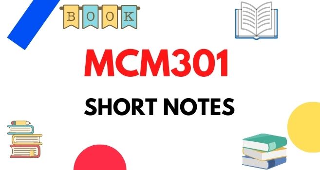 MCM301 Short Notes Midterm 