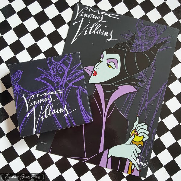 MAC Venomous Villains Maleficent box with sketch on front