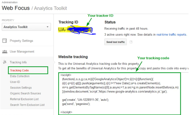 Google Analytics Tracking Code