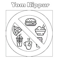 Yom Kippur fast coloring page