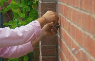 attaching wires to the wall