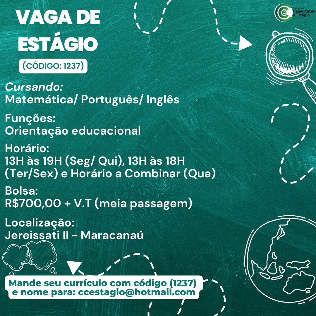 ESTÁGIO MATEMÁTICA / PORTUGUÊS / INGLÊS