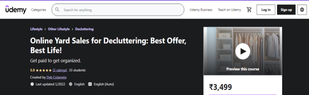 Online Yard Sales for Decluttering: Best Offer, Best Life at Udemy