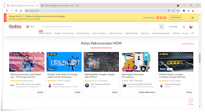 kursus yang disediakan QuBisa