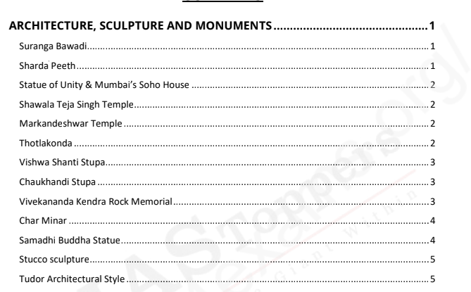 IAS Toppers Art and Culture & History May 2019 to December 2019 Notes PDF Download