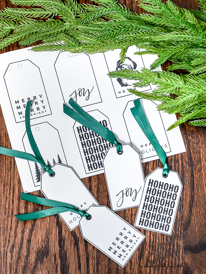 Christmas gift tag printable