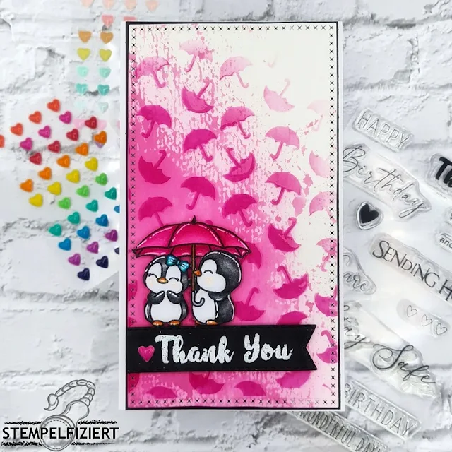 Sunny Studio Stamps: Passionate Penguins Customer Card by Nicole