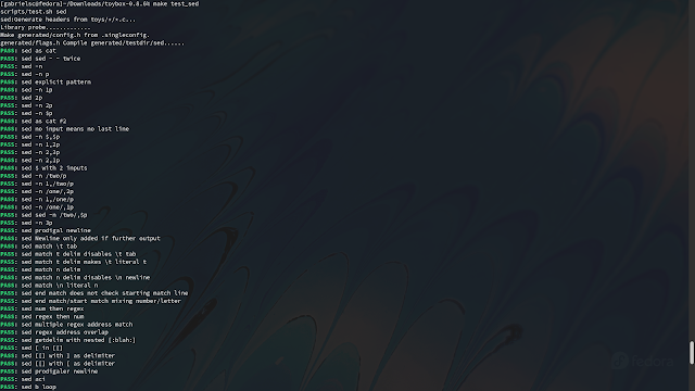 Arquivos de teste do toybox toybox sed test files